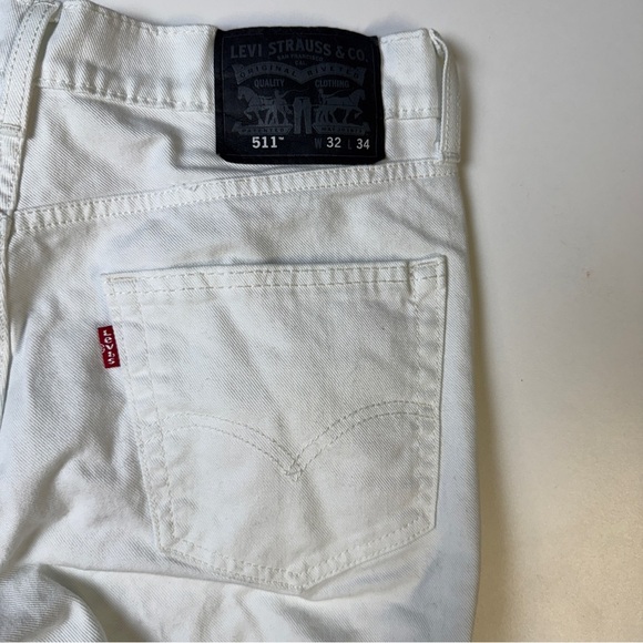 Levi’s White Straight-Leg Jeans - Picture 4 of 4